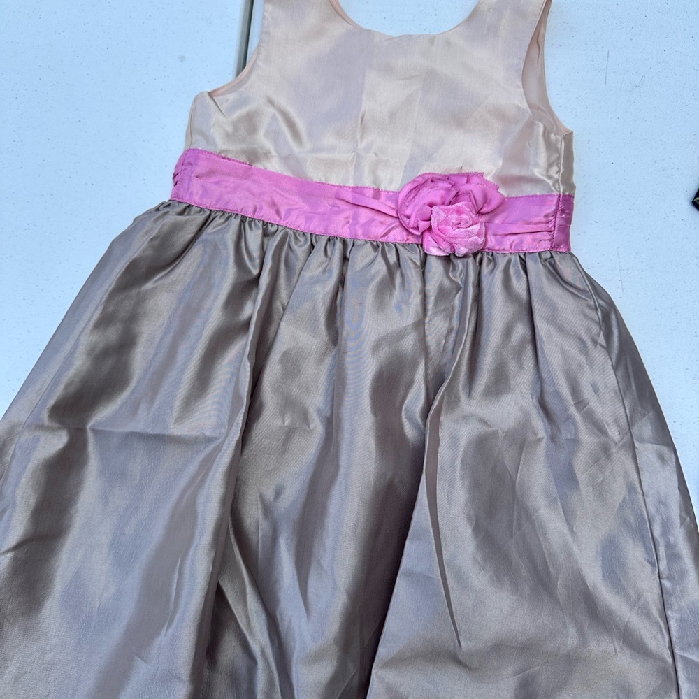 GB Girls Silver Sleeveless Scoop Neck Sundress Size 5